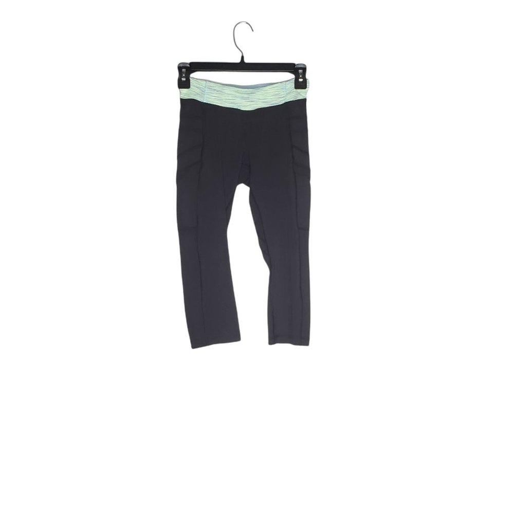 Ivivva Size 12 Black Crops Blue Green Hidden Side Pockets